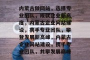 内蒙古做网站，选择专业团队，成就企业新高度，内蒙古企业网站建设，携手专业团队，攀登发展新高峰，内蒙古企业网站建设，携手专业团队，共攀发展巅峰
