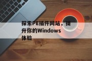 探索PE插件网站，提升你的Windows体验