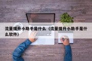 流量提升小助手是什么（流量提升小助手是什么软件）