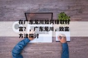 在广东龙川如何赚取财富?,广东龙川,致富方法探讨 在广东龙川如何赚取财富?,广东龙川,致富方法探讨