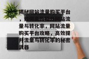 揭秘网站流量购买平台，如何高效提升网站流量与转化率，网站流量购买平台攻略，高效提升流量与转化率的秘密武器