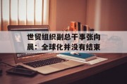 世贸组织副总干事张向晨：全球化并没有结束