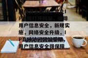 网络安全新规，禁止IP直接打开网站，保障用户信息安全，新规实施，网络安全升级，IP直接访问网站受限，用户信息安全得保障