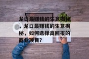 龙口最赚钱的生意揭秘，龙口最赚钱的生意揭秘，如何选择高回报的商业项目？