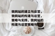 微网站的建立与运营，微网站的构建与运营，策略与实践，微网站的构建与运营策略与实践