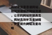 揭秘补流量靠谱网站，如何快速提升网站流量，让你的网站脱颖而出，揭秘高效补流量秘籍，快速提升网站流量攻略