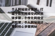 个人网站设计策划，打造个性化网络空间的关键步骤，个性化网络空间构建，个人网站设计策划核心步骤揭秘