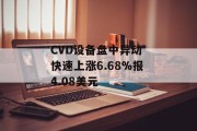 CVD设备盘中异动 快速上涨6.68%报4.08美元