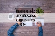 脑洞科技(02203.HK)购入39.6万股Up Fintech股份