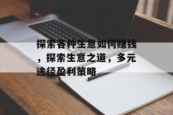 探索各种生意如何赚钱，探索生意之道，多元途径盈利策略
