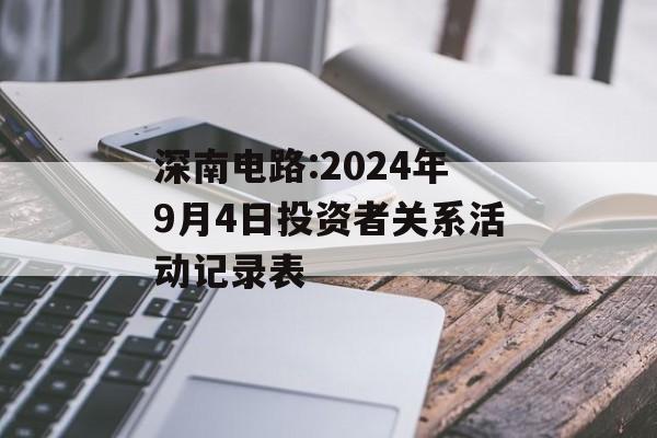 深南电路:2024年9月4日投资者关系活动记录表 深南电路:2024年9月4日投资者关系活动记录表