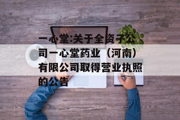 一心堂:关于全资子公司一心堂药业（河南）有限公司取得营业执照的公告