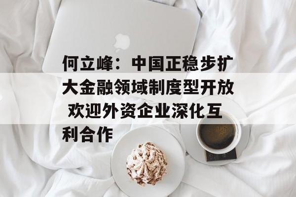 何立峰：中国正稳步扩大金融领域制度型开放 欢迎外资企业深化互利合作