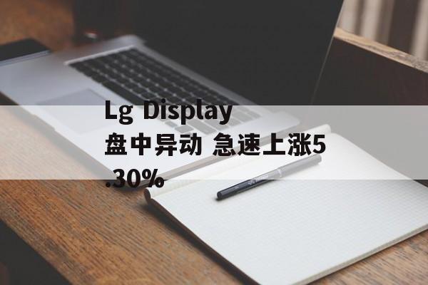 Lg Display盘中异动 急速上涨5.30%