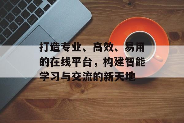 打造专业、高效、易用的在线平台，构建智能学习与交流的新天地