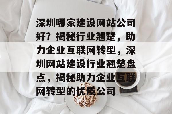 深圳哪家建设网站公司好？揭秘行业翘楚，助力企业互联网转型，深圳网站建设行业翘楚盘点，揭秘助力企业互联网转型的优质公司