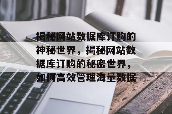 揭秘网站数据库订购的神秘世界，揭秘网站数据库订购的秘密世界，如何高效管理海量数据