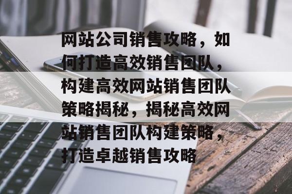 网站公司销售攻略，如何打造高效销售团队，构建高效网站销售团队策略揭秘，揭秘高效网站销售团队构建策略，打造卓越销售攻略