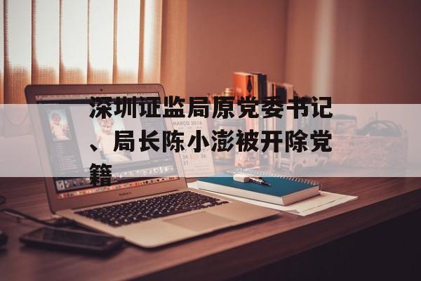 深圳证监局原党委书记、局长陈小澎被开除党籍