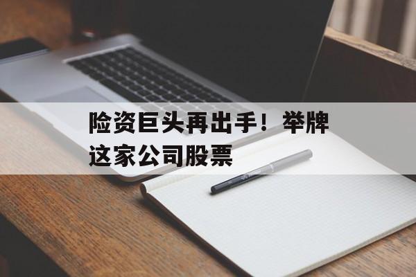险资巨头再出手！举牌这家公司股票