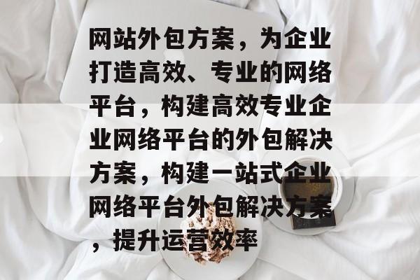 网站外包方案，为企业打造高效、专业的网络平台，构建高效专业企业网络平台的外包解决方案，构建一站式企业网络平台外包解决方案，提升运营效率