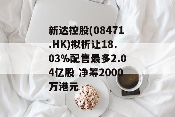 新达控股(08471.HK)拟折让18.03%配售最多2.04亿股 净筹2000万港元