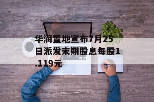 华润置地宣布7月25日派发末期股息每股1.119元