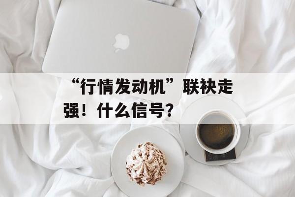 “行情发动机”联袂走强！什么信号？