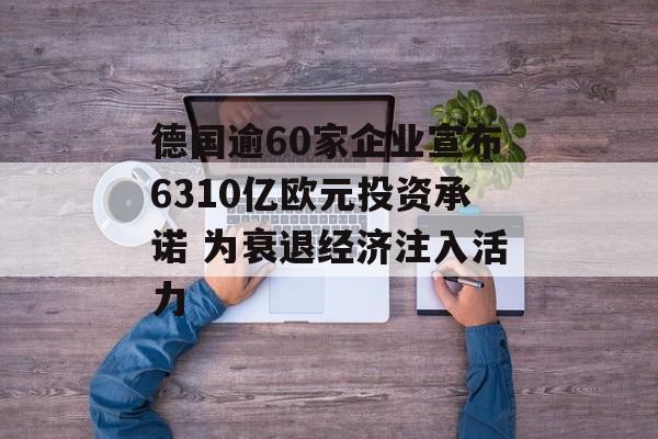 德国逾60家企业宣布6310亿欧元投资承诺 为衰退经济注入活力