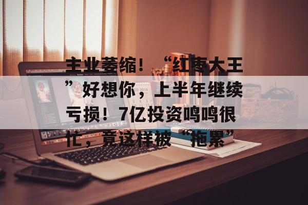 主业萎缩！“红枣大王”好想你，上半年继续亏损！7亿投资鸣鸣很忙，竟这样被“拖累”