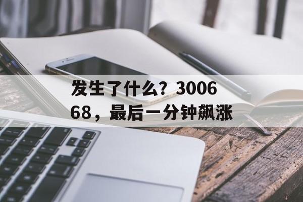 发生了什么？300668，最后一分钟飙涨