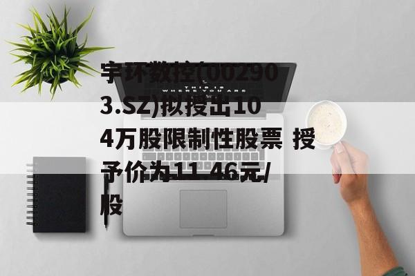 宇环数控(002903.SZ)拟授出104万股限制性股票 授予价为11.46元/股